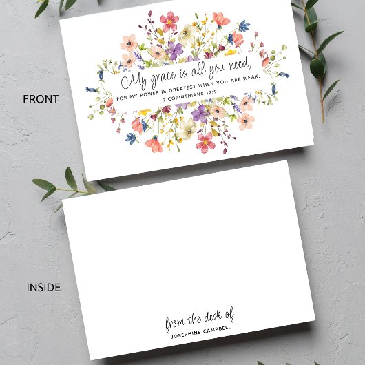 Écriture monogramme Fleur sauvage chrétienne