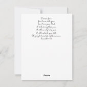 Écriture mots d'encouragement Carte (Dos)