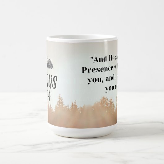 Écriture Mug Exode 33:14 (Centre)