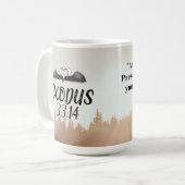 Écriture Mug Exode 33:14 (Devant gauche)