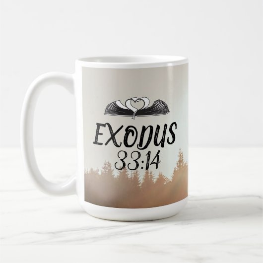 Écriture Mug Exode 33:14 (Gauche)