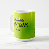 Écriture Mug Galates 6:7 (Devant gauche)