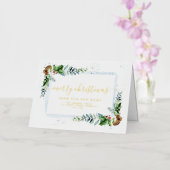 écriture or Joyeux Noël faire-part mobile (Orchidée)