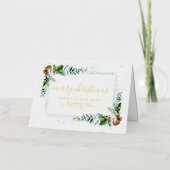 écriture or Joyeux Noël faire-part mobile (Recto)