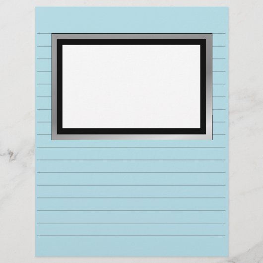 Écriture papier avec lignes et boîte d'images (Devant)