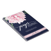Écriture personnalisée Floral Peony Navy Journal (Côté Droit)