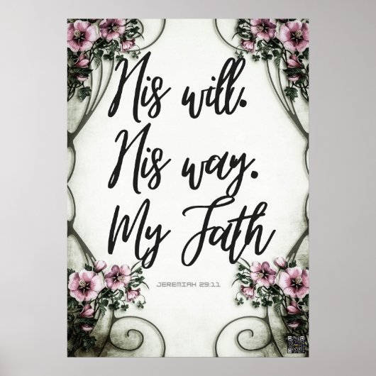 Ecriture Poster Jeremiah 29:11 (Devant)