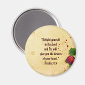 Écriture Psaume 37 aimant (Recto/Verso)