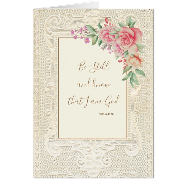 Écriture religieuse Verse Be Still and Know Psalm (Devant)