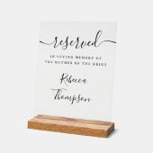 Écriture réservée à la mère de la mariée Mémorial (Angle)