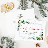 Écriture rouge Joyeux Noël en mouvement faire-part