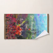 Écriture sainte de thanksgiving de chute (Serviette à main)