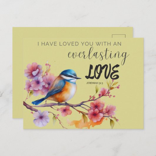 Écriture Salutation Carte postale Amour éternel (Devant / Derrière)