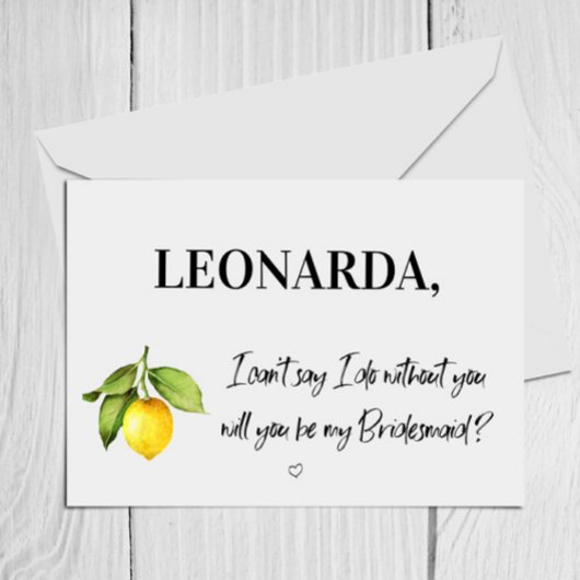 Écriture Serez-vous ma carte de demoiselle d'honne