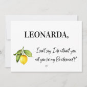 Écriture Serez-vous ma carte de demoiselle d'honne (Devant)