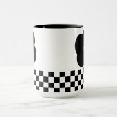Écriture simple en noir et blanc Mug à deux tons (Centre)