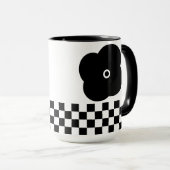 Écriture simple en noir et blanc Mug à deux tons (Devant droit)