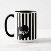 Écriture simple en noir et blanc Mug à deux tons (Gauche)