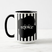 Écriture simple en noir et blanc Mug à deux tons (Gauche)