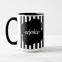 Écriture simple en noir et blanc Mug à deux tons
