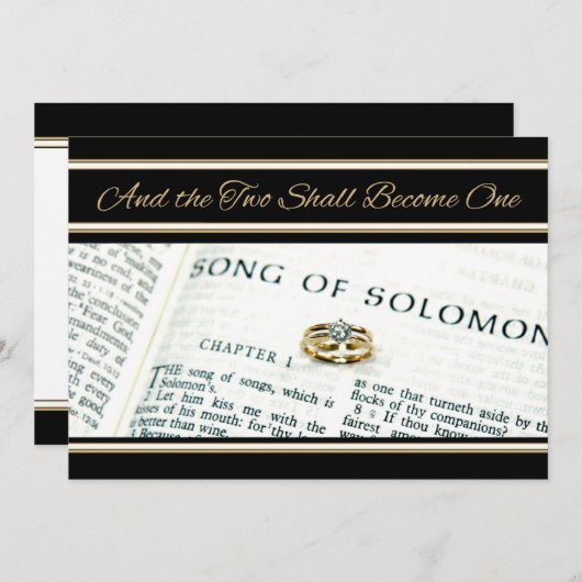 Écriture spirituelle chrétienne Faire-part de mari (Devant / Derrière)