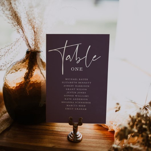 Écriture stylée | Carte de placement de table de m