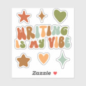 Écriture super Est mon Sticker Vibe, Écrivain (Feuille)
