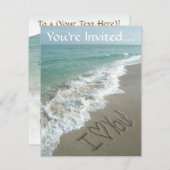 Écriture sur le sable de la plage, Invitations Je (Devant / Derrière)