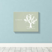 Écriture toile de l'arbre de famille Imprimer, gri (Insitu (Plancher de Bois))