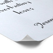 Écriture Verse Citation Jeremiah 31:3 Poster mural (Coin)