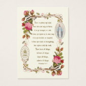 Écriture Vierge Marie Catholique Carte de prière M (Devant)