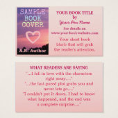 Écrivain Auteur Promotion Livre Couverture Rose Bl (Devant & derrière)