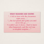 Écrivain Auteur Promotion Livre Couverture Rose Bl (Dos)