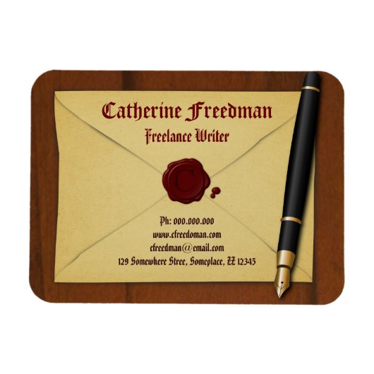 Écrivain Éditeur Auteur Small Flexi Magnets (Horizontal)