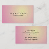 Écrivain indépendant - cartes de visite (Devant / Derrière)