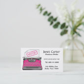 Écrivain indépendant Cartes de visite/Pink Cheetah (Debout devant)