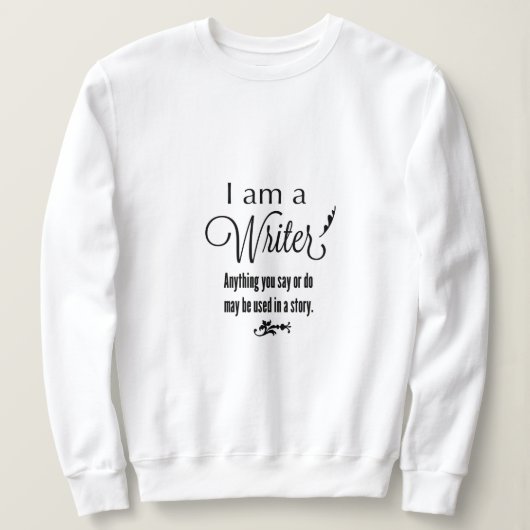 Écrivain sweatshirt drôle vêtement d'écrivain (Design devant)