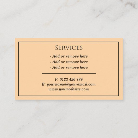 Écrivain Typographie moderne Carte de visite class (Dos)