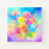 Écrivez en fleurs : journal carré personnalisable (Dos)