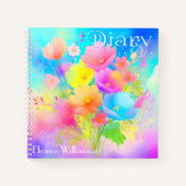 Écrivez en fleurs : journal carré personnalisable (Devant)