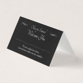 Écrivez Nom - Carte de Table - avec Messages (Front)