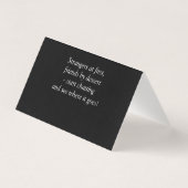 Écrivez Nom - Carte de Table - avec Messages (Back)