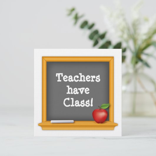 Écrivez une note: les enseignants ont une carte de (Debout devant)