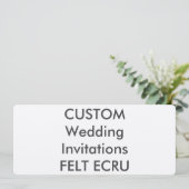ECRU 110lb 9,25 po x 4 po Invitations de mariage (Debout devant)