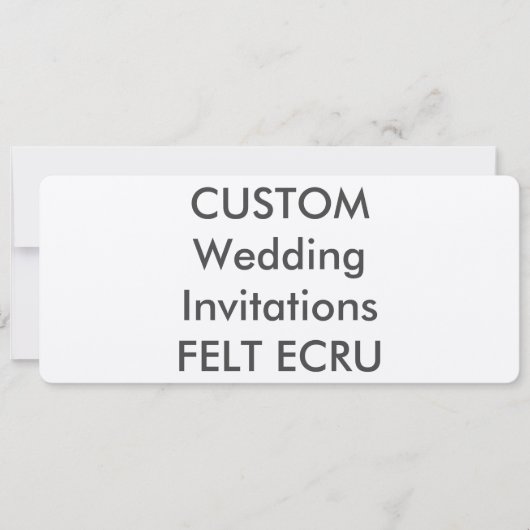 ECRU 110lb 9,25 po x 4 po Invitations de mariage (Devant)