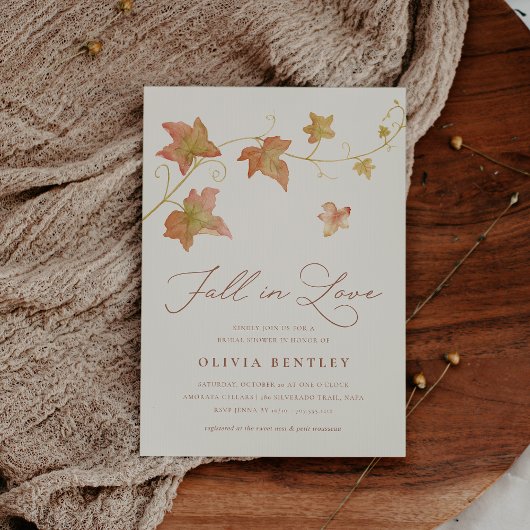 Ecru | Autumn Leaves Fall Bridal Shower Kaart
