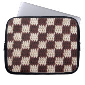 Ecru Checker Artisan Crochet Imprimer sac électron (Devant)