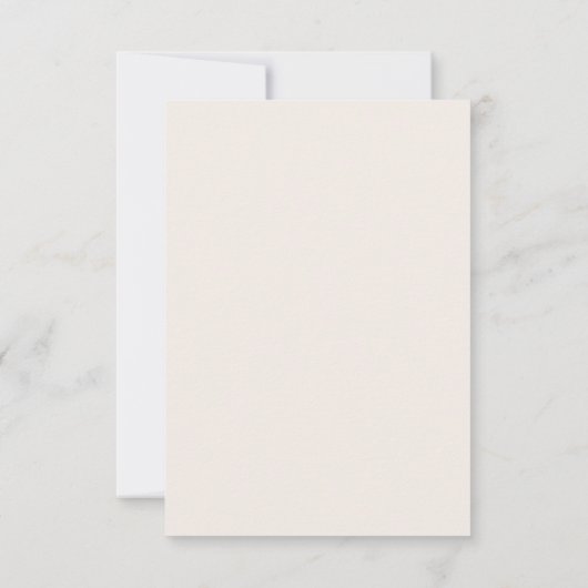 Écru clair Simple Élégant Monogramme RSVP et Repas (Dos)