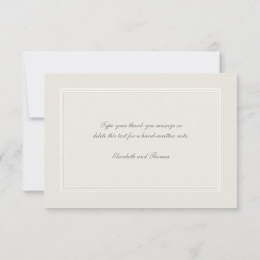 Ecru Dreams Merci traditionnel Mariage (Dos)