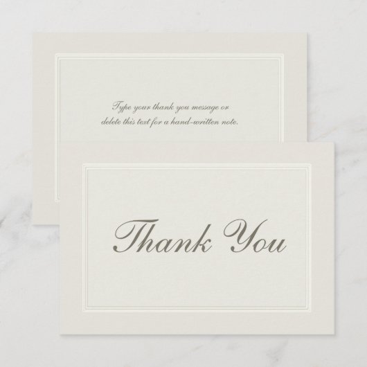 Ecru Dreams Merci traditionnel Mariage (Devant / Derrière)